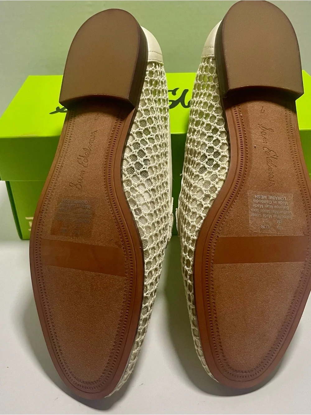 Sam Edelman Loraine Mesh Bit Loafers Ivory Women’s Size 7M